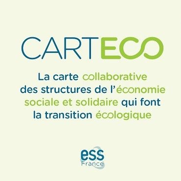 Logo de la carte collaborative des structures de l'ESS qui font la transition écologique et le lien ver la carte Cartéco